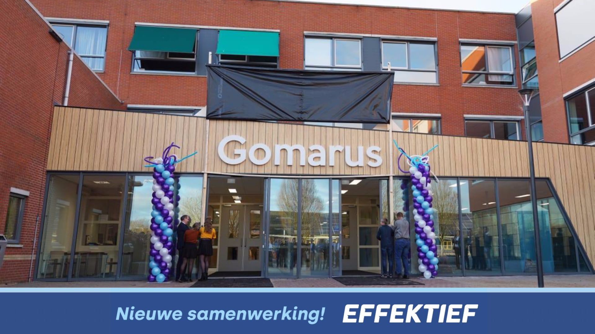 Effektief verzorgt het schoonmaakonderhoud en glasbewassing bij Gomarus Scholengemeenschap!